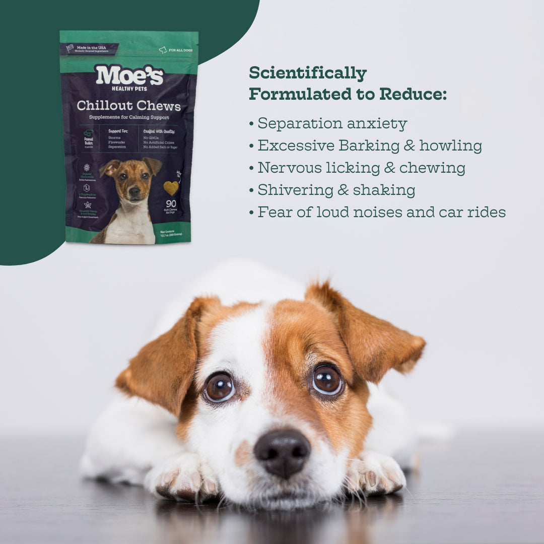 Scientifically Formulated to Reduce: • Separation anxiety • Excessive Barking & howling • Nervous licking & chewing • Shivering & shaking • Fear of loud noises and car rides