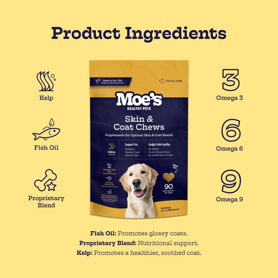 Skin & Coat Chews - Moe's Healthy Pets